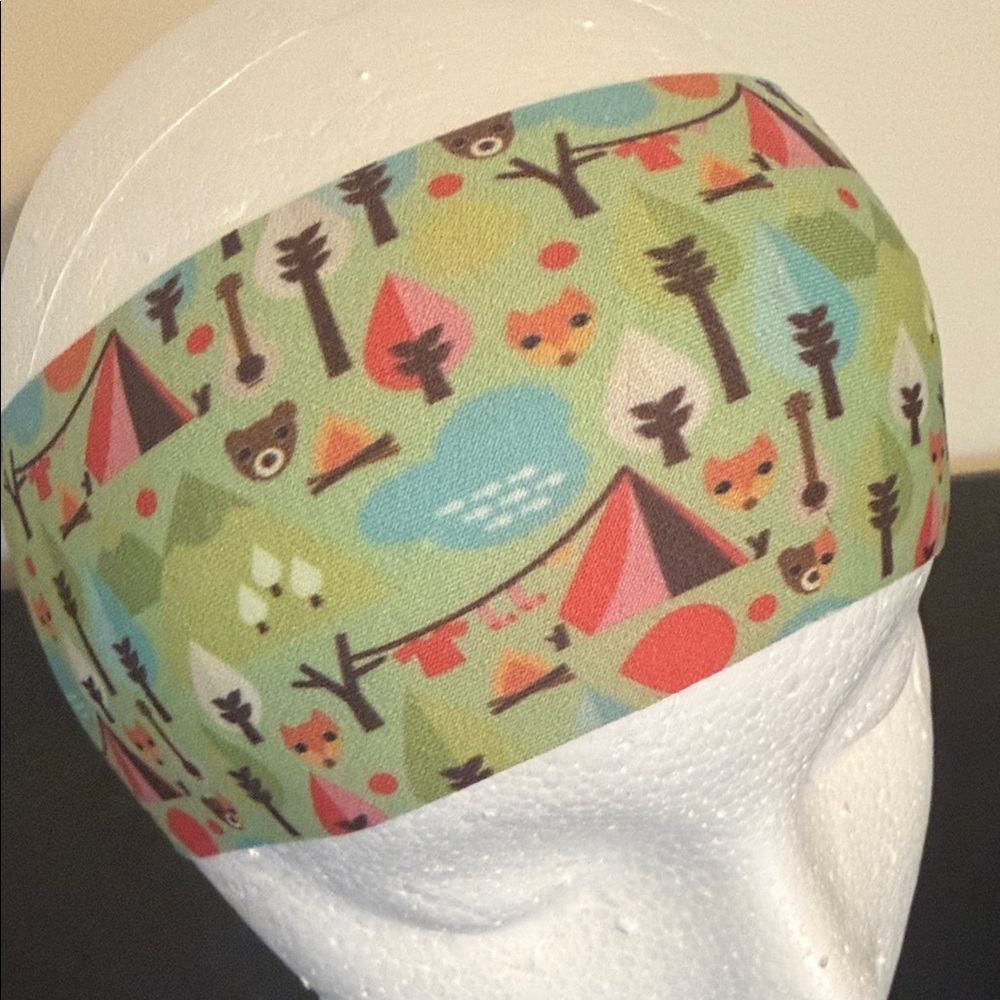All over Forest Print 3' Headband Bondi Band The Original "No Drip" "No Slip"